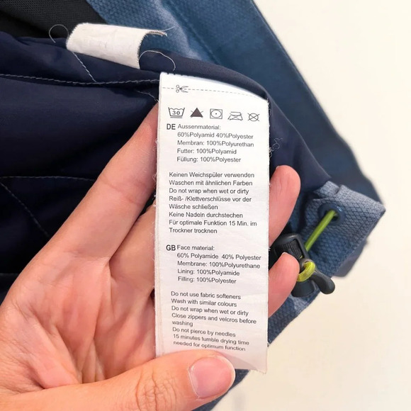 Mammut Dry Tech Blue Water Resistant Hooded Full Zip Winter Coat Women's XS - Picture 10 of 12